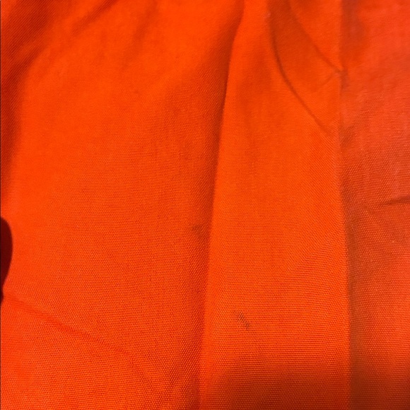 Mini Boden Orange Cargo Pants with Blue Striped Waistband - Picture 5 of 8